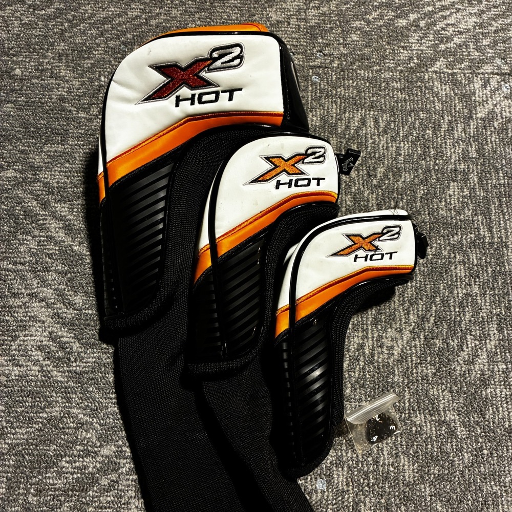 Callaway X2 Hot Headcover Set of 3 Driver Fairway Hybrid Golf Head Covers